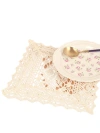 Wholesale of retro lace country-style hollowed-out solid-color cover towels, small tablecloths, placemats, rectangular tablecloths, and background props for shooting Item Picture